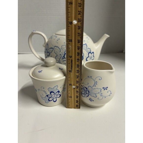 Extremely Rare Hallmark Teapot, Sugar Bowl, Creamer Set EUC!! - Picture 14 of 14
